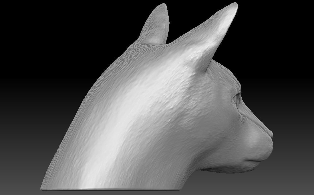 Siamese Cat head for 3D printing 3D print model_8