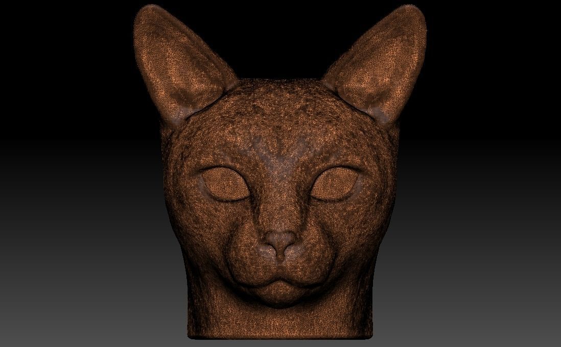 Siamese Cat head for 3D printing 3D print model_23