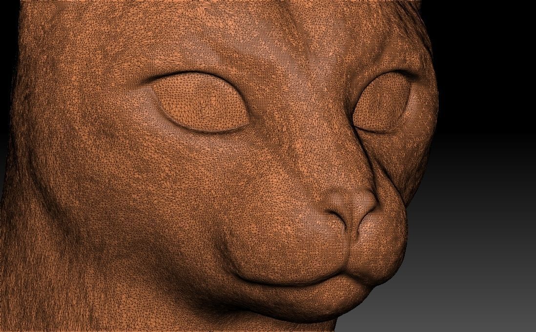 Siamese Cat head for 3D printing 3D print model_25