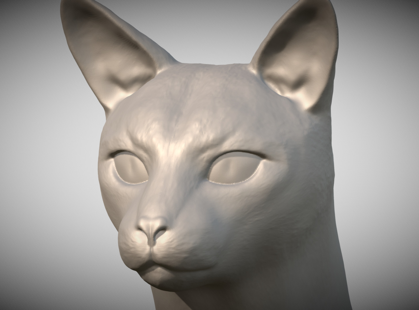 Siamese Cat head for 3D printing 3D print model_1