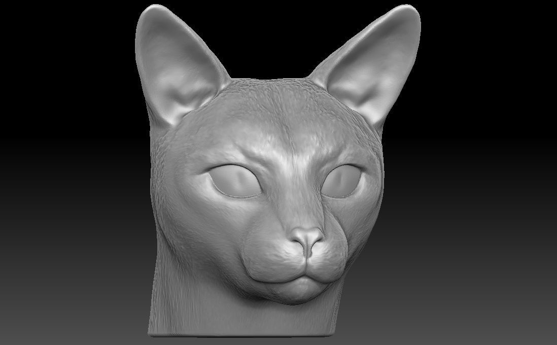 Siamese Cat head for 3D printing 3D print model_4