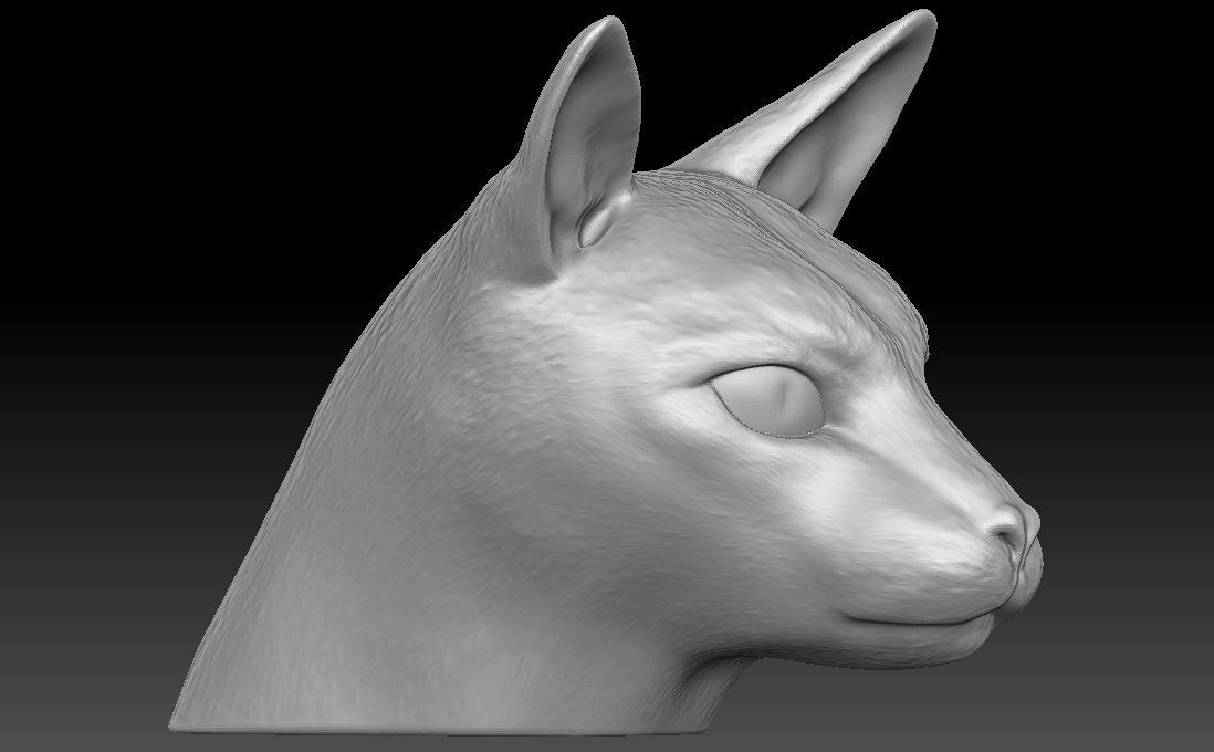 Siamese Cat head for 3D printing 3D print model_6