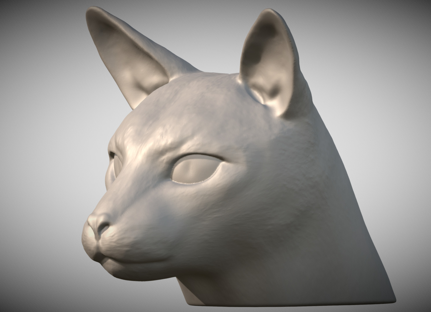 Siamese Cat head for 3D printing 3D print model_2
