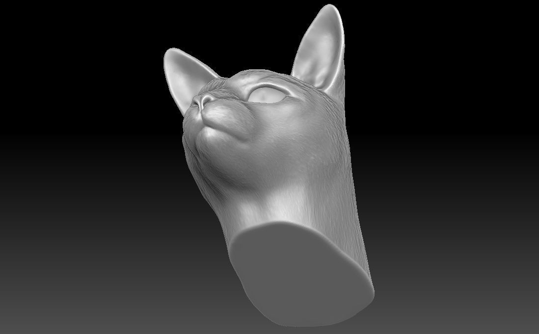 Siamese Cat head for 3D printing 3D print model_20