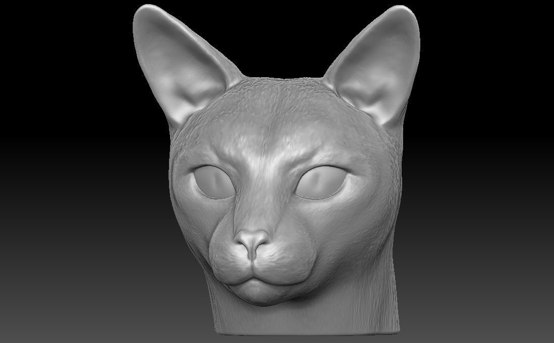 Siamese Cat head for 3D printing 3D print model_16