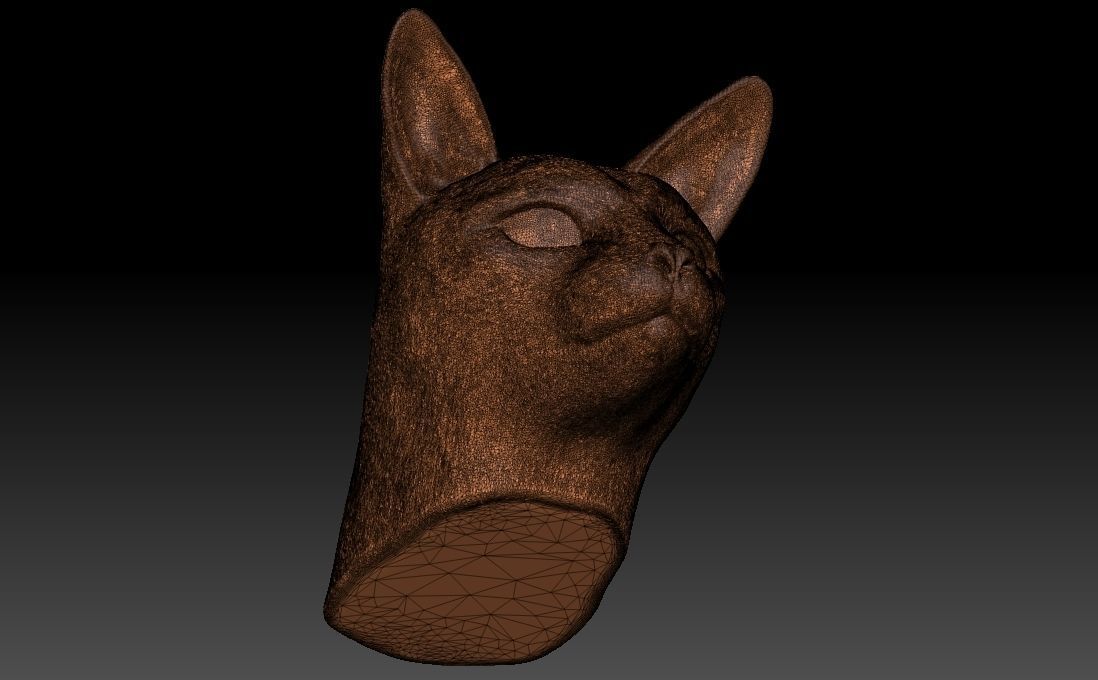 Siamese Cat head for 3D printing 3D print model_24