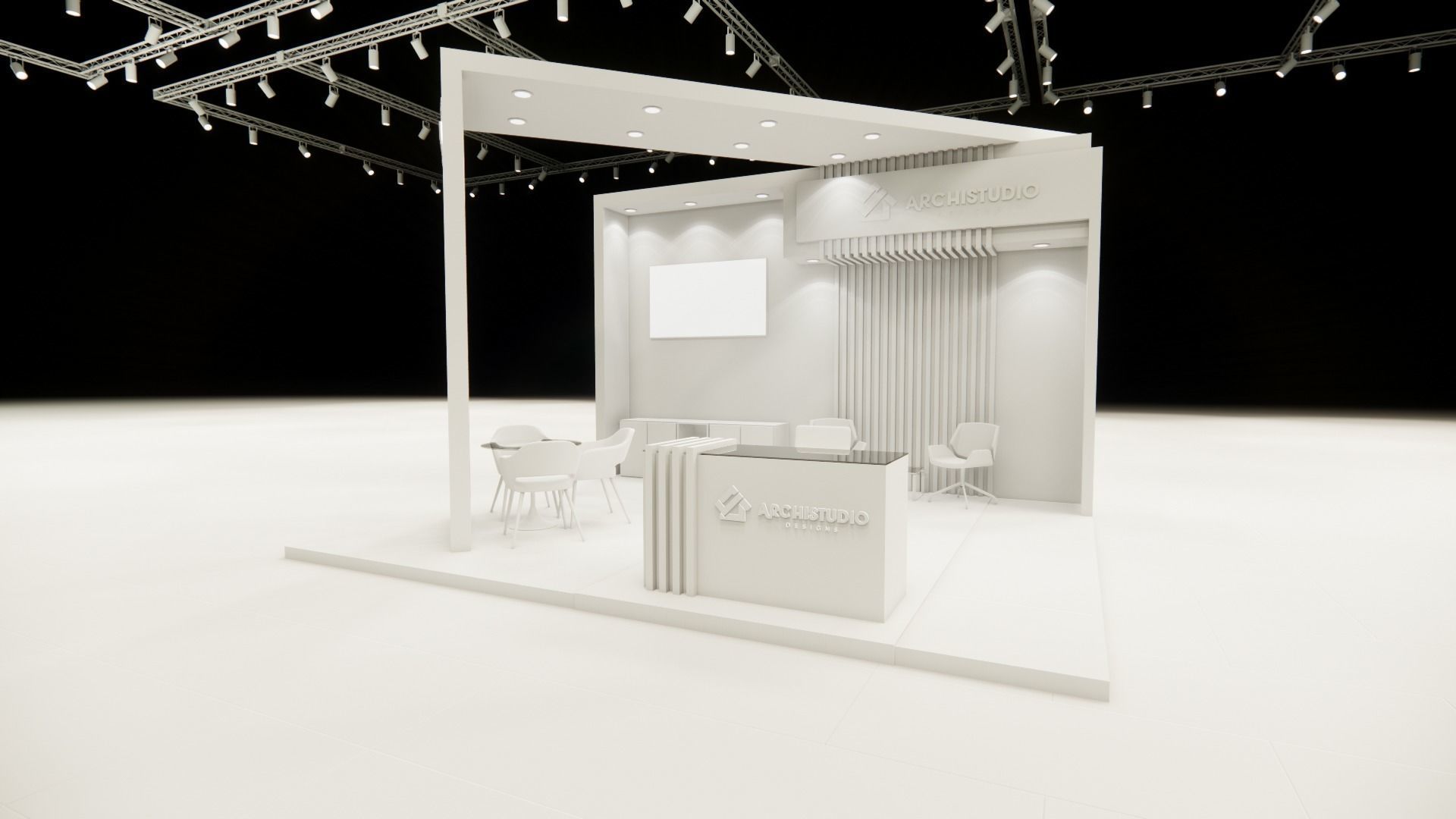 Exhibition booth design 3D model 6m x 5m 3D model_6