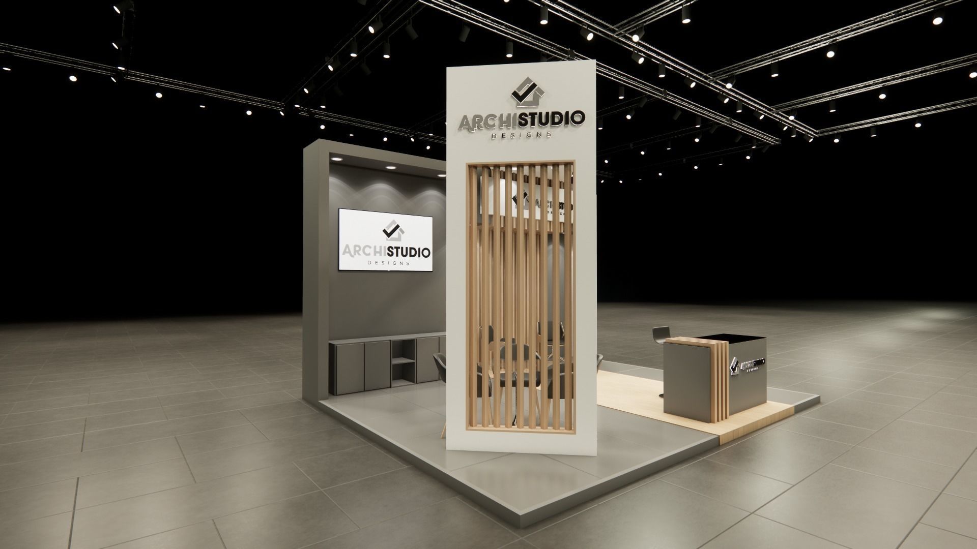 Exhibition booth design 3D model 6m x 5m 3D model_2
