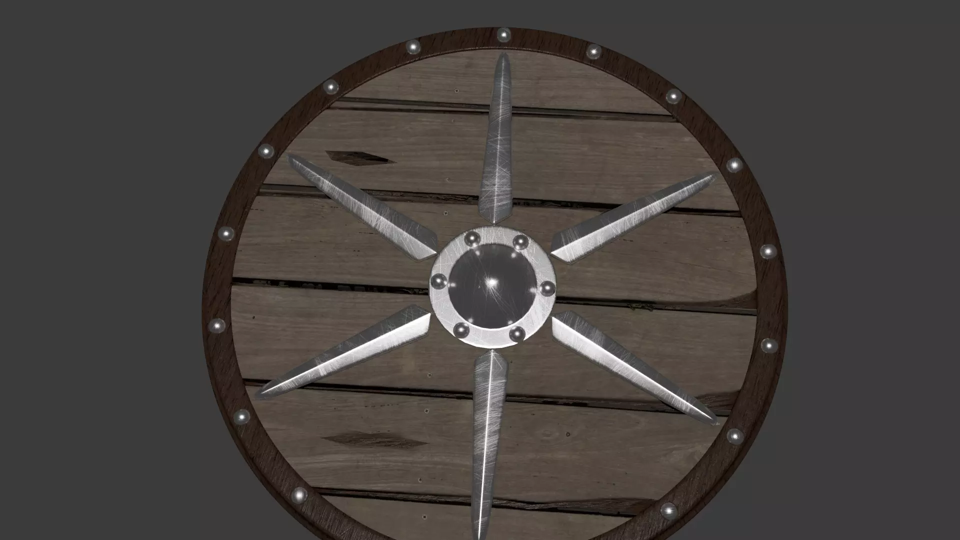 escudo  Low-poly 3D model_0