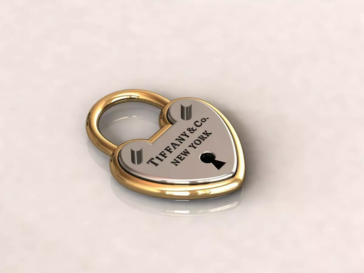 Pendant Tiffany Mini Heart Tag Pendant Free 3D print model