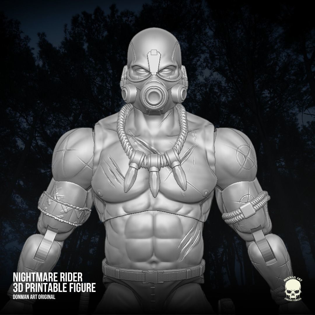 Nightmare Rider Donman art 3D printable full action figure 3D print model_3