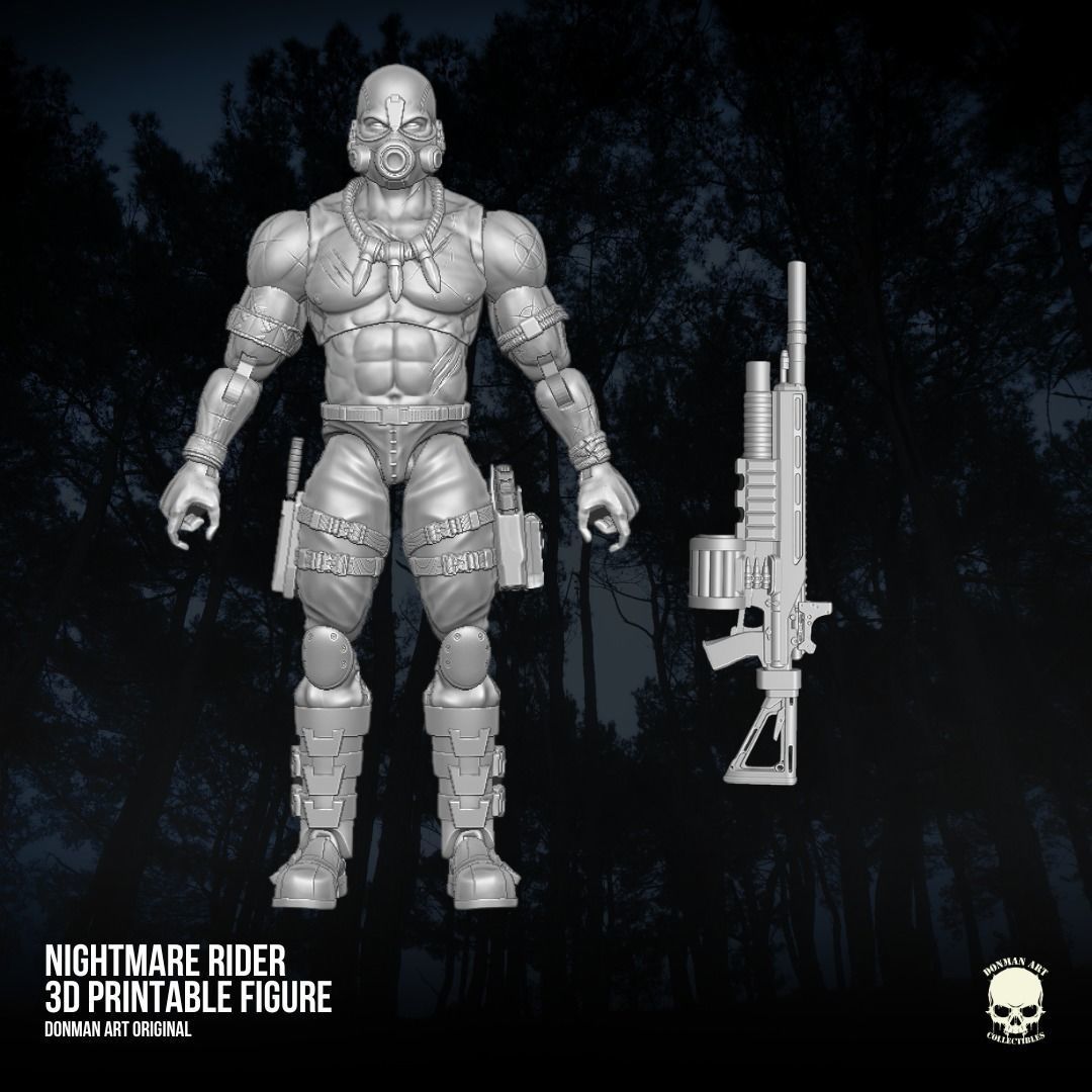 Nightmare Rider Donman art 3D printable full action figure 3D print model_19