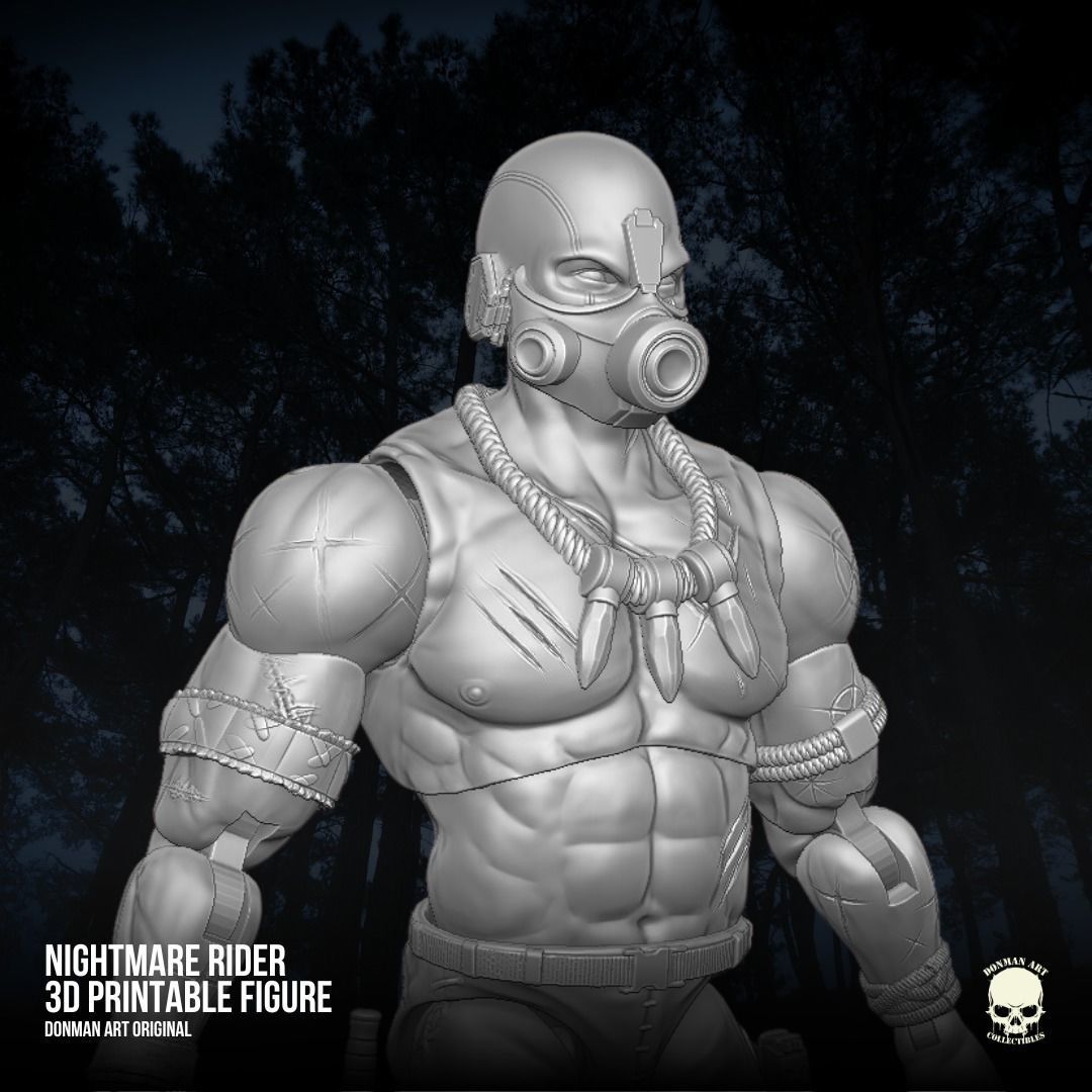 Nightmare Rider Donman art 3D printable full action figure 3D print model_21
