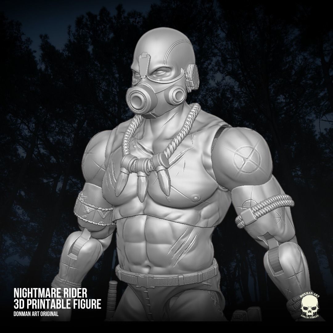 Nightmare Rider Donman art 3D printable full action figure 3D print model_18