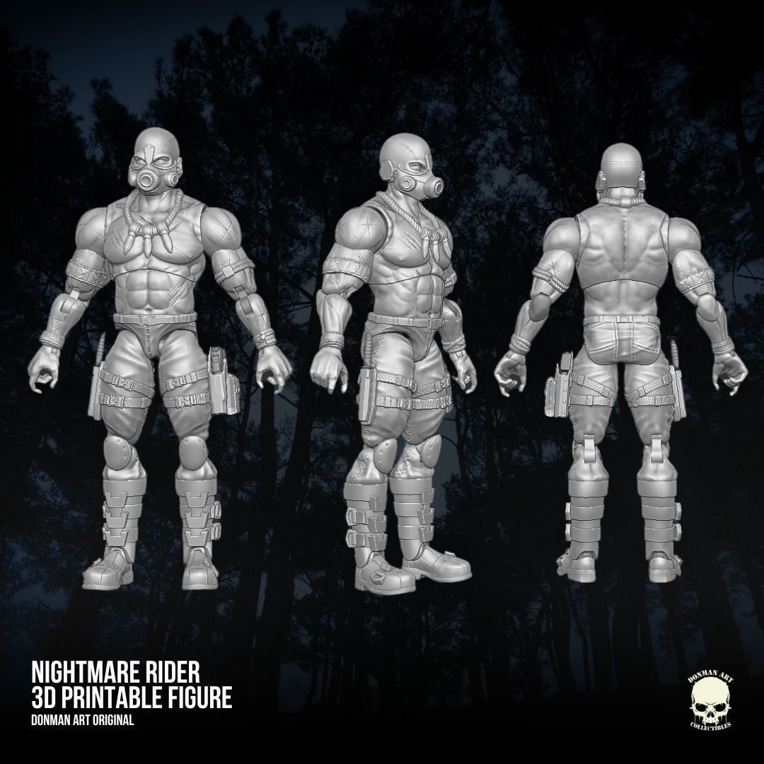 Nightmare Rider Donman art 3D printable full action figure 3D print model_15