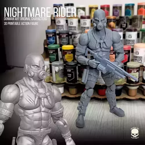 Nightmare Rider Donman art 3D printable full action figure