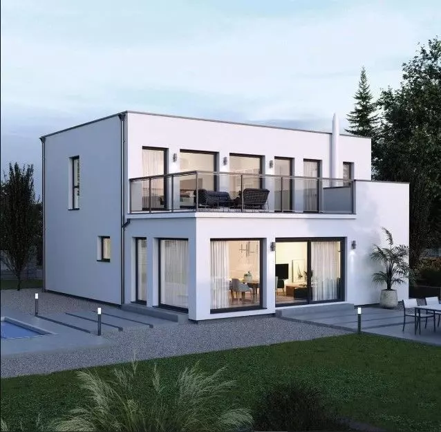 Explore Our Low Poly 3D Model Stylish Double Story Home  Low-poly 3D model_0