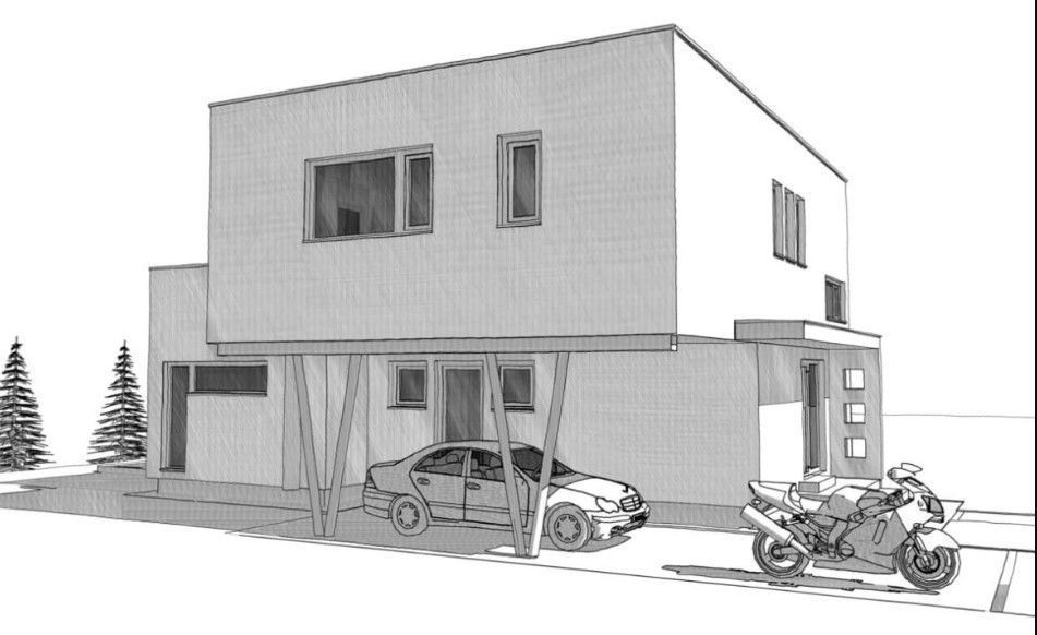 Explore Our Low Poly 3D Model Stylish Double Story Home  Low-poly 3D model_4