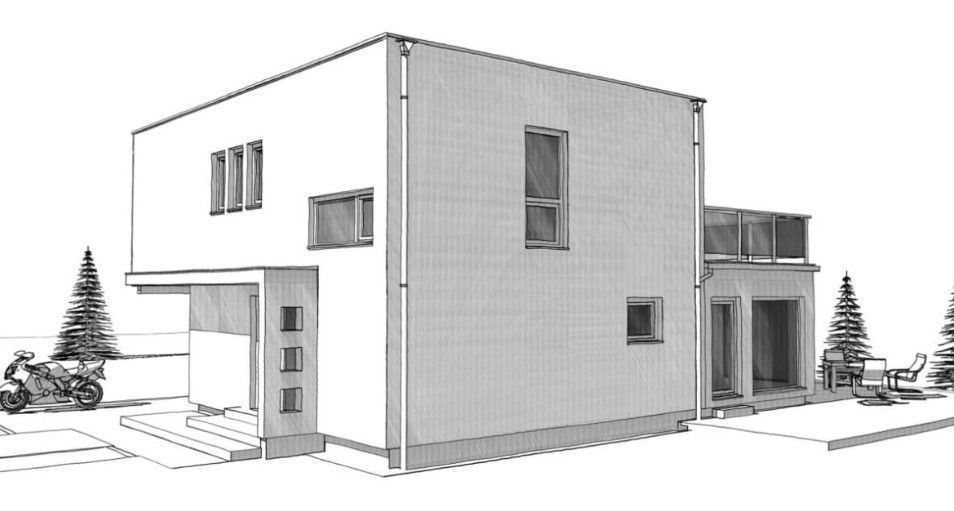 Explore Our Low Poly 3D Model Stylish Double Story Home  Low-poly 3D model_5