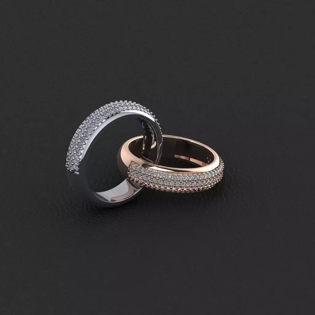 3D model of ring with stone Free 3D print model