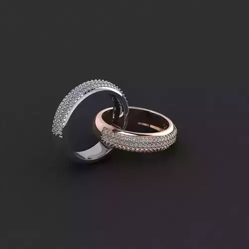 3D model of ring with stone