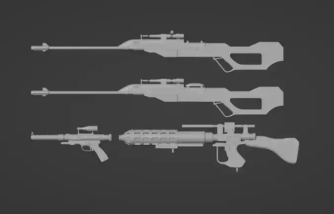 Droid Blasters One-Twelfth Scale 3D print model