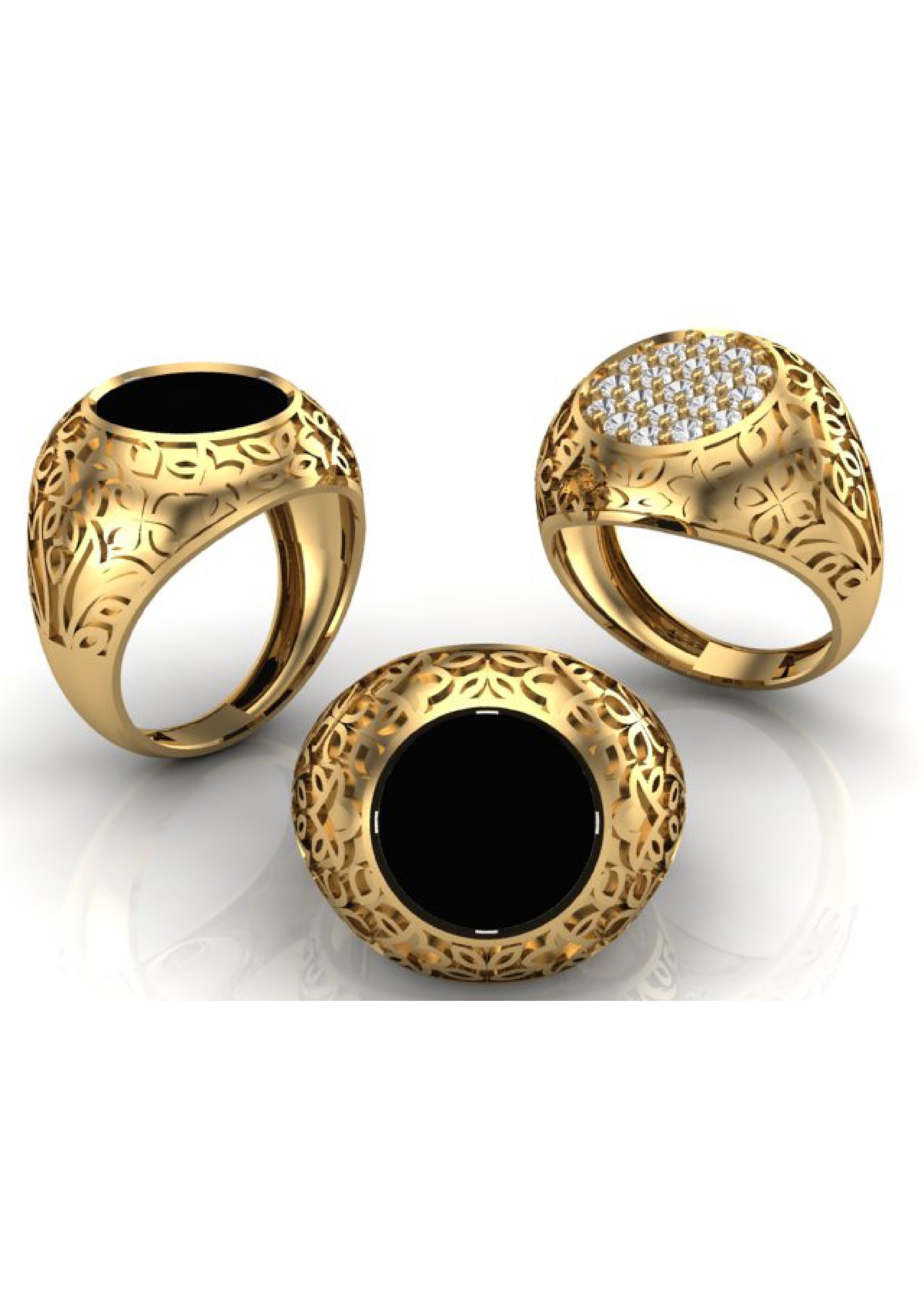 90 Mens Ring Stl Models Pack 3D print model_85