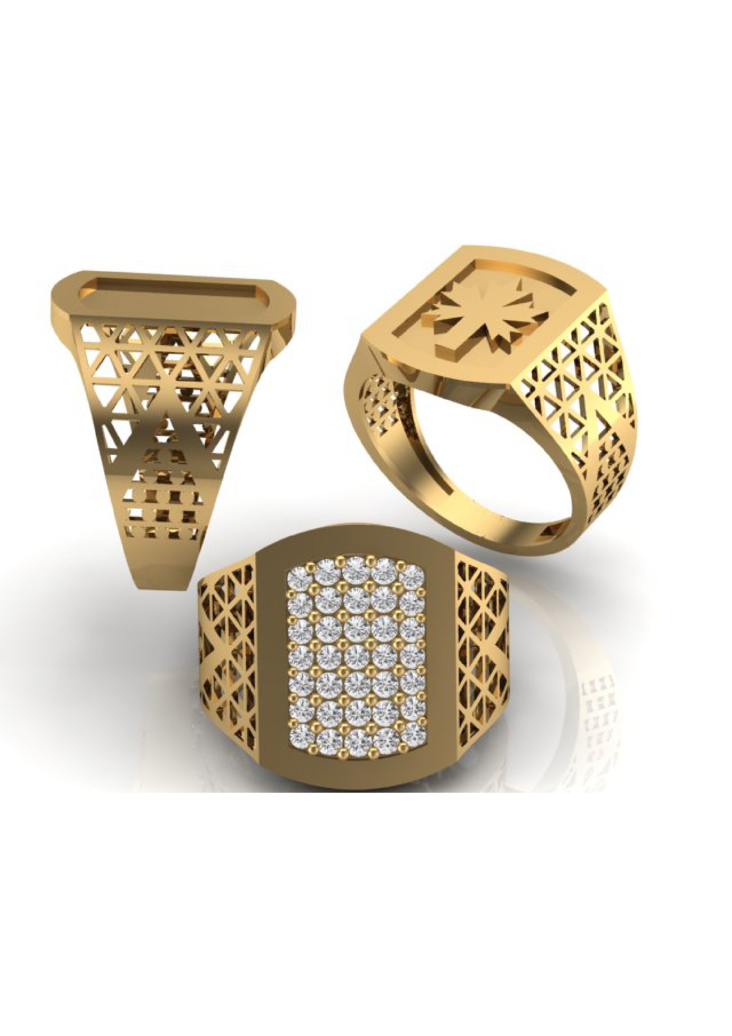 90 Mens Ring Stl Models Pack 3D print model_40