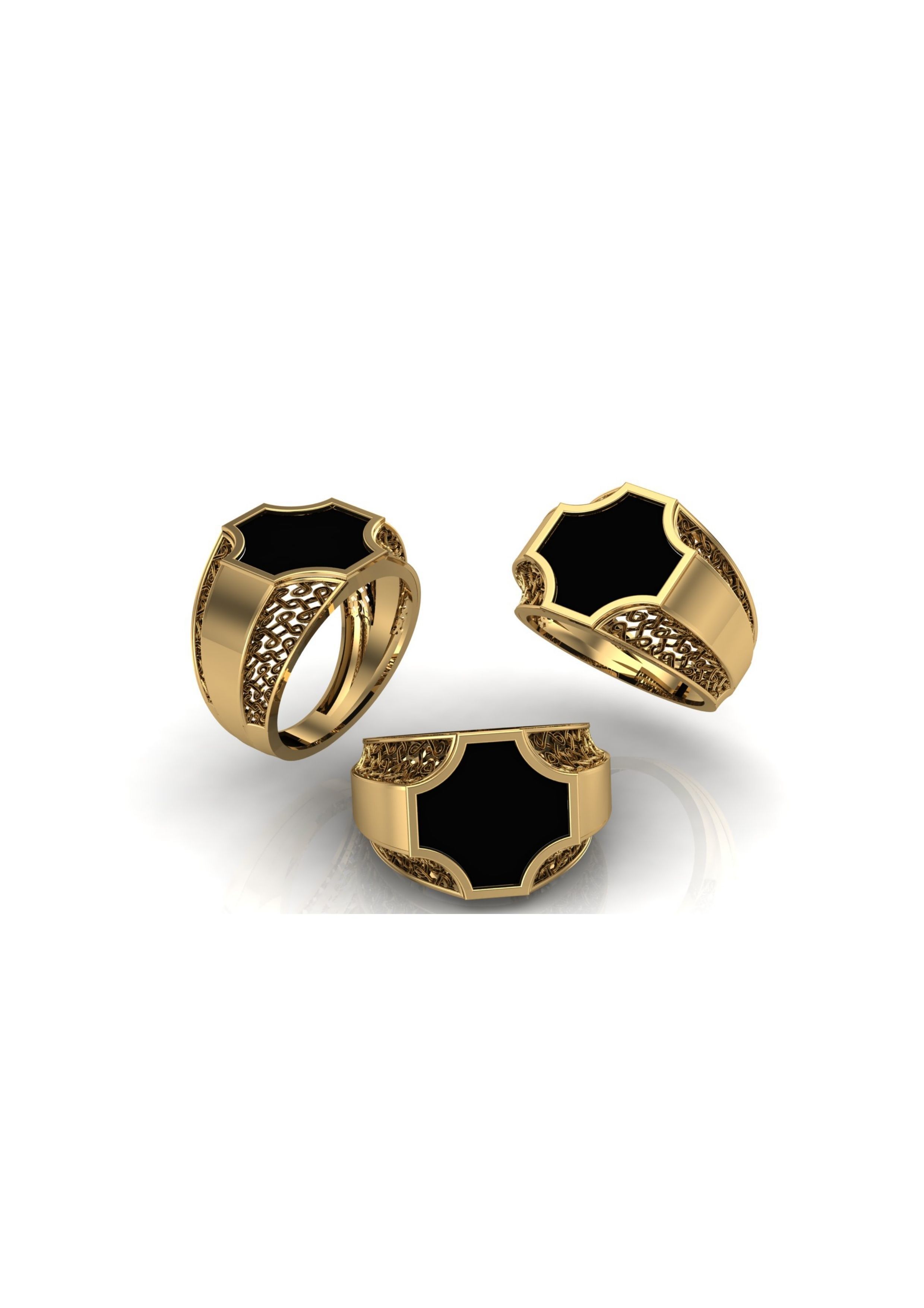 90 Mens Ring Stl Models Pack 3D print model_55