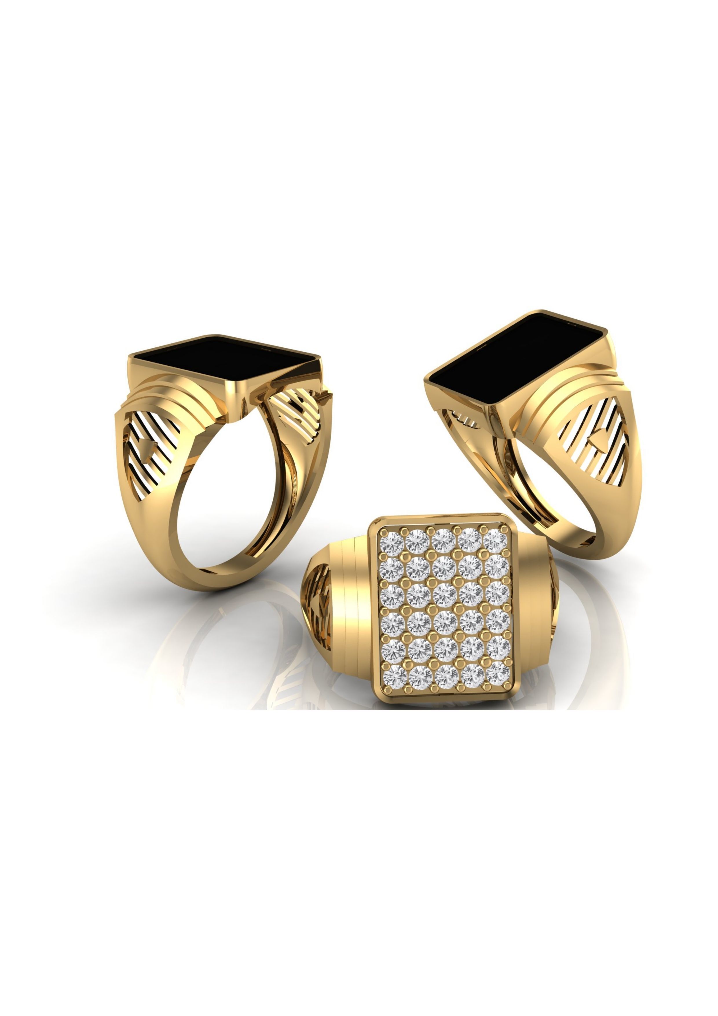 90 Mens Ring Stl Models Pack 3D print model_43