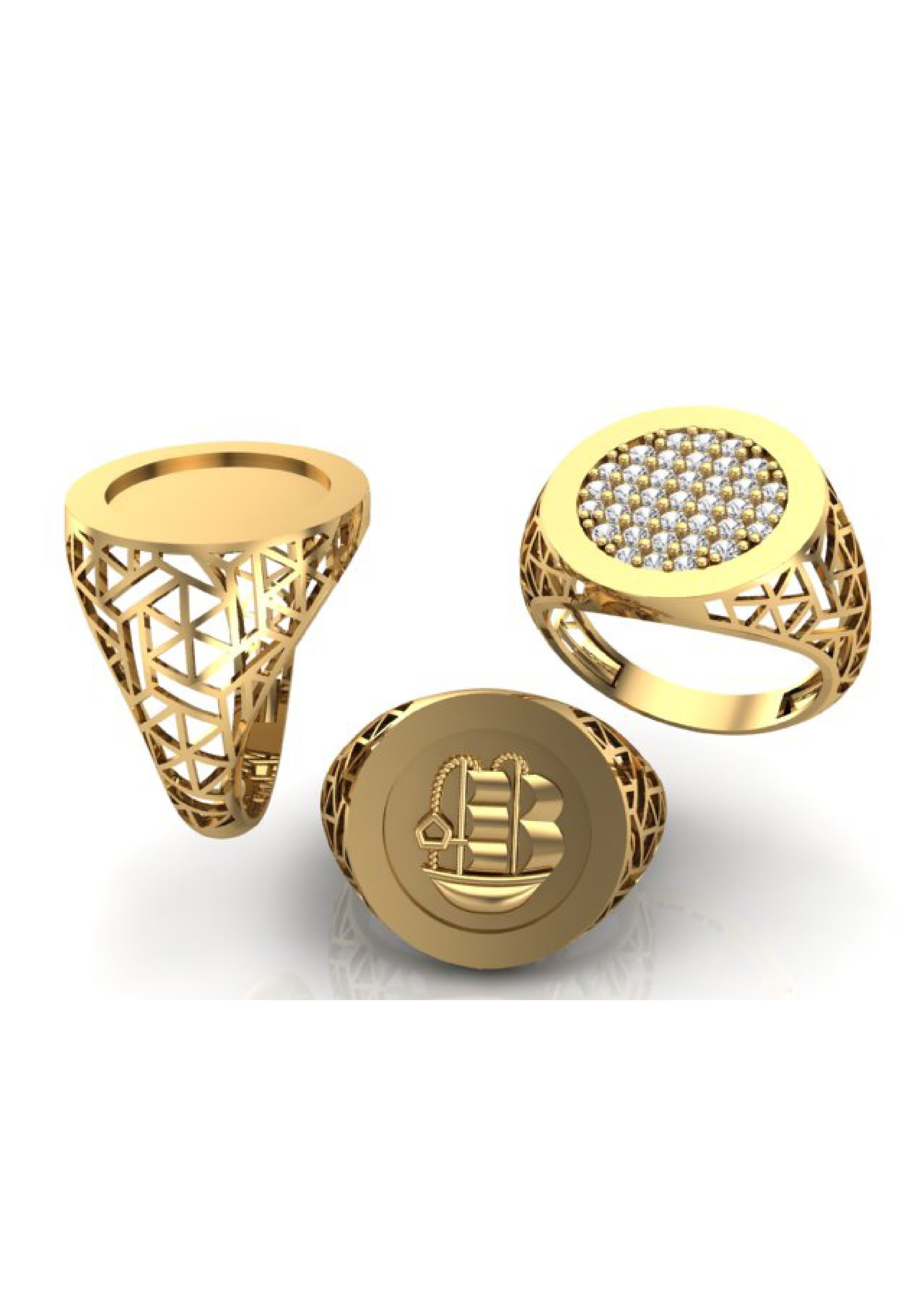 90 Mens Ring Stl Models Pack 3D print model_28