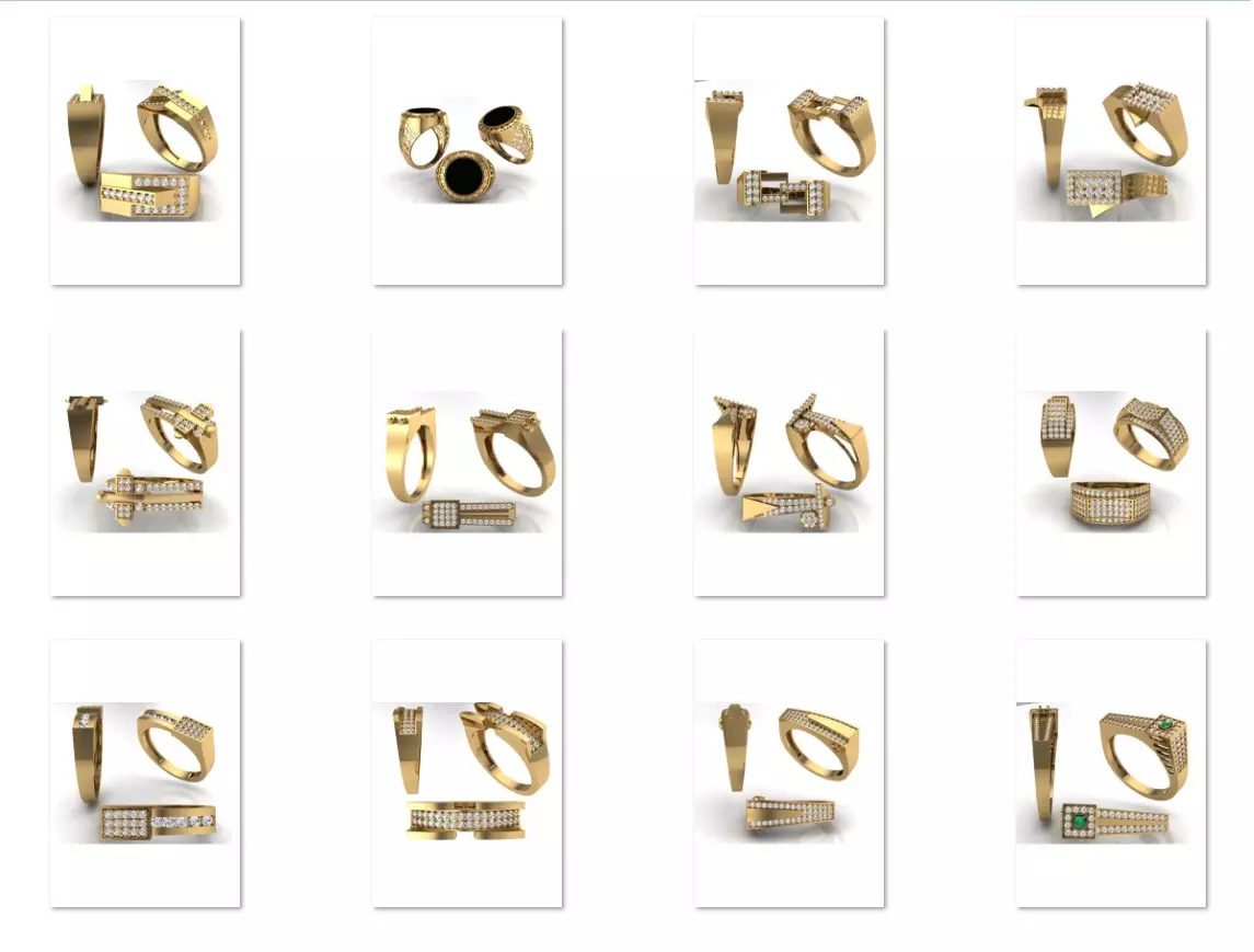 90 Mens Ring Stl Models Pack 3D print model_0