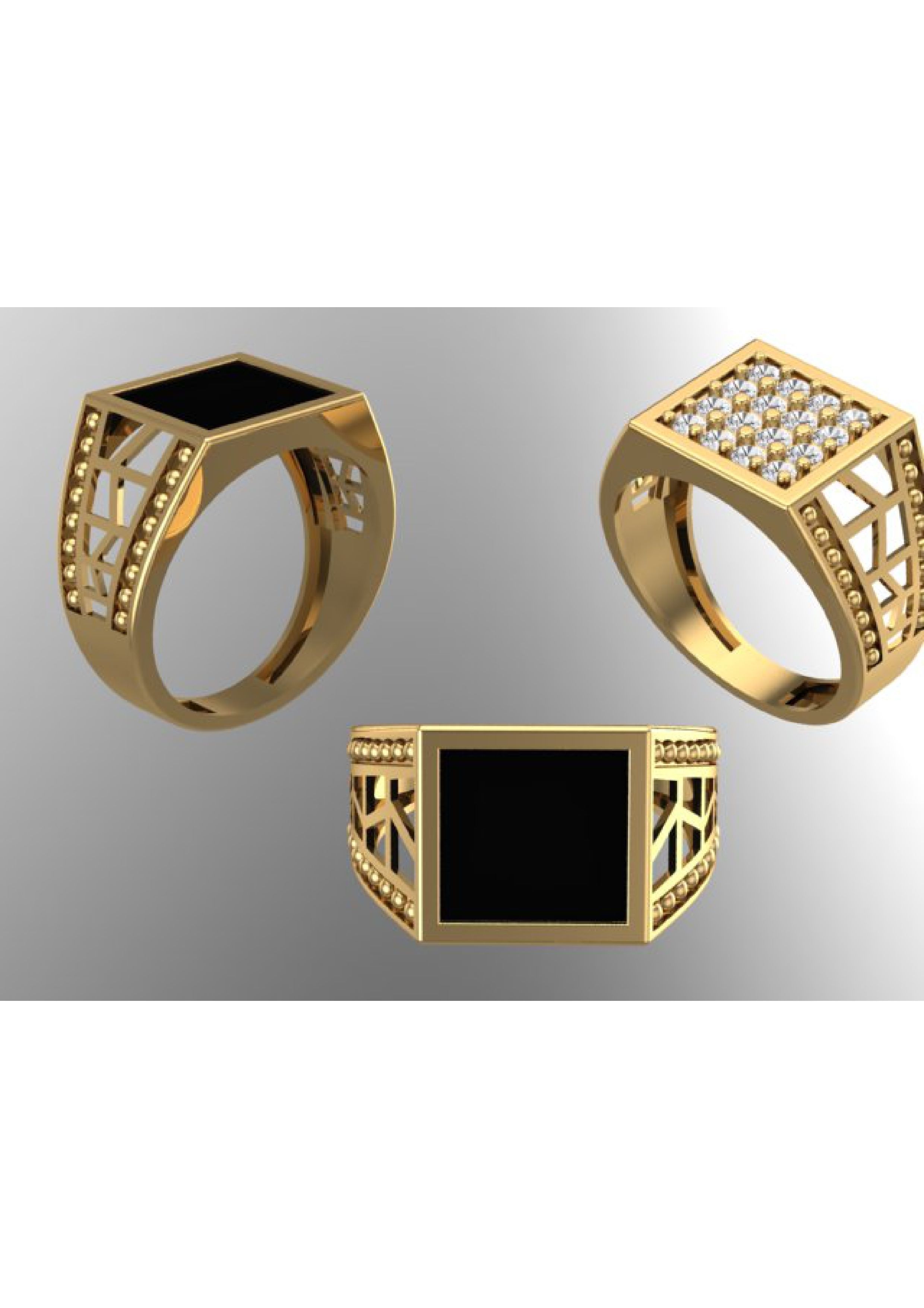 90 Mens Ring Stl Models Pack 3D print model_69