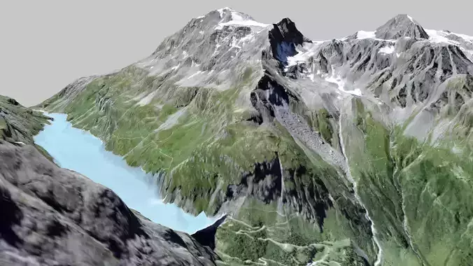 Mountain landscape Tournelon Blanc Switzerland