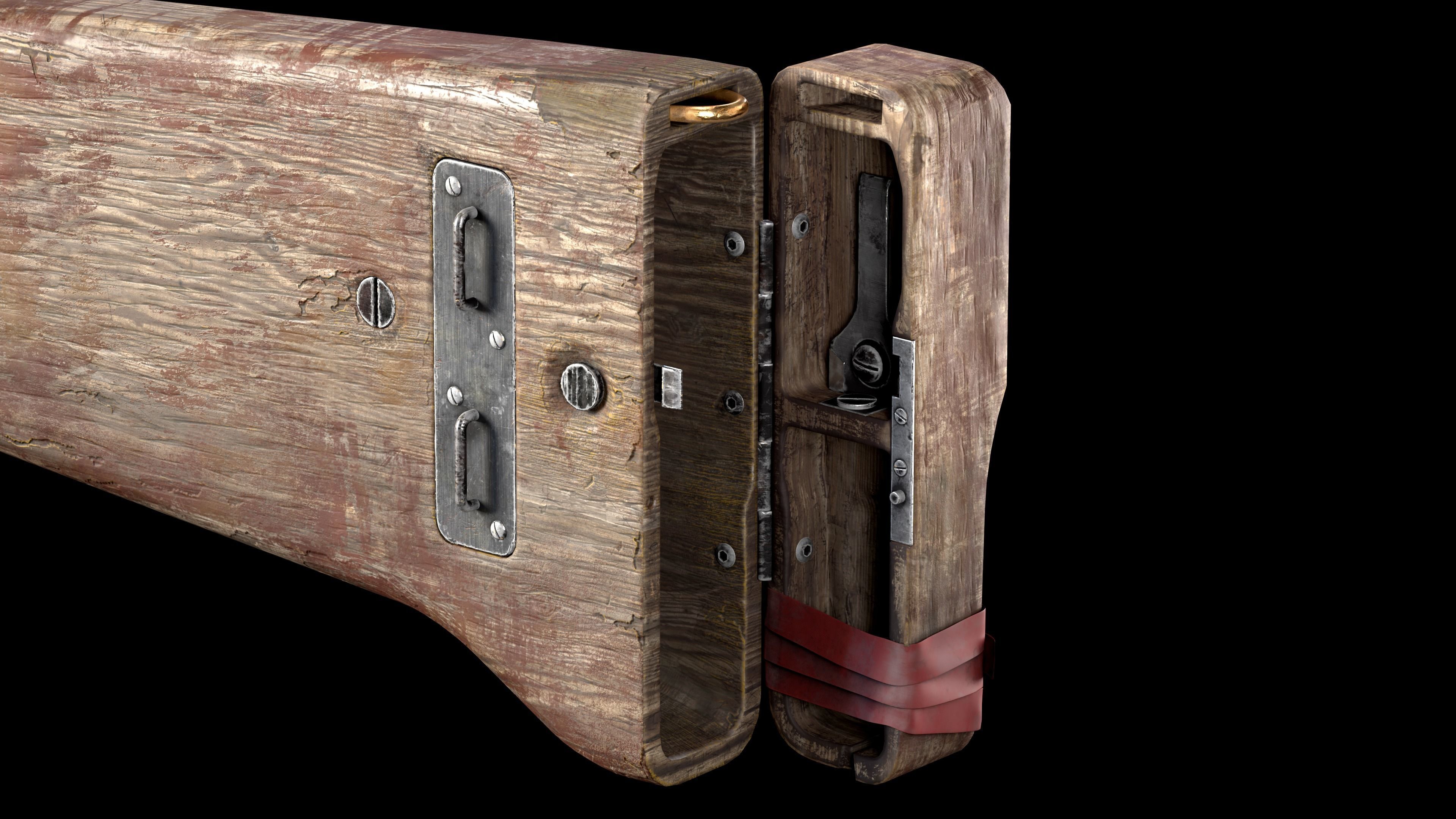 Luger P08 Low-poly 3D model_13