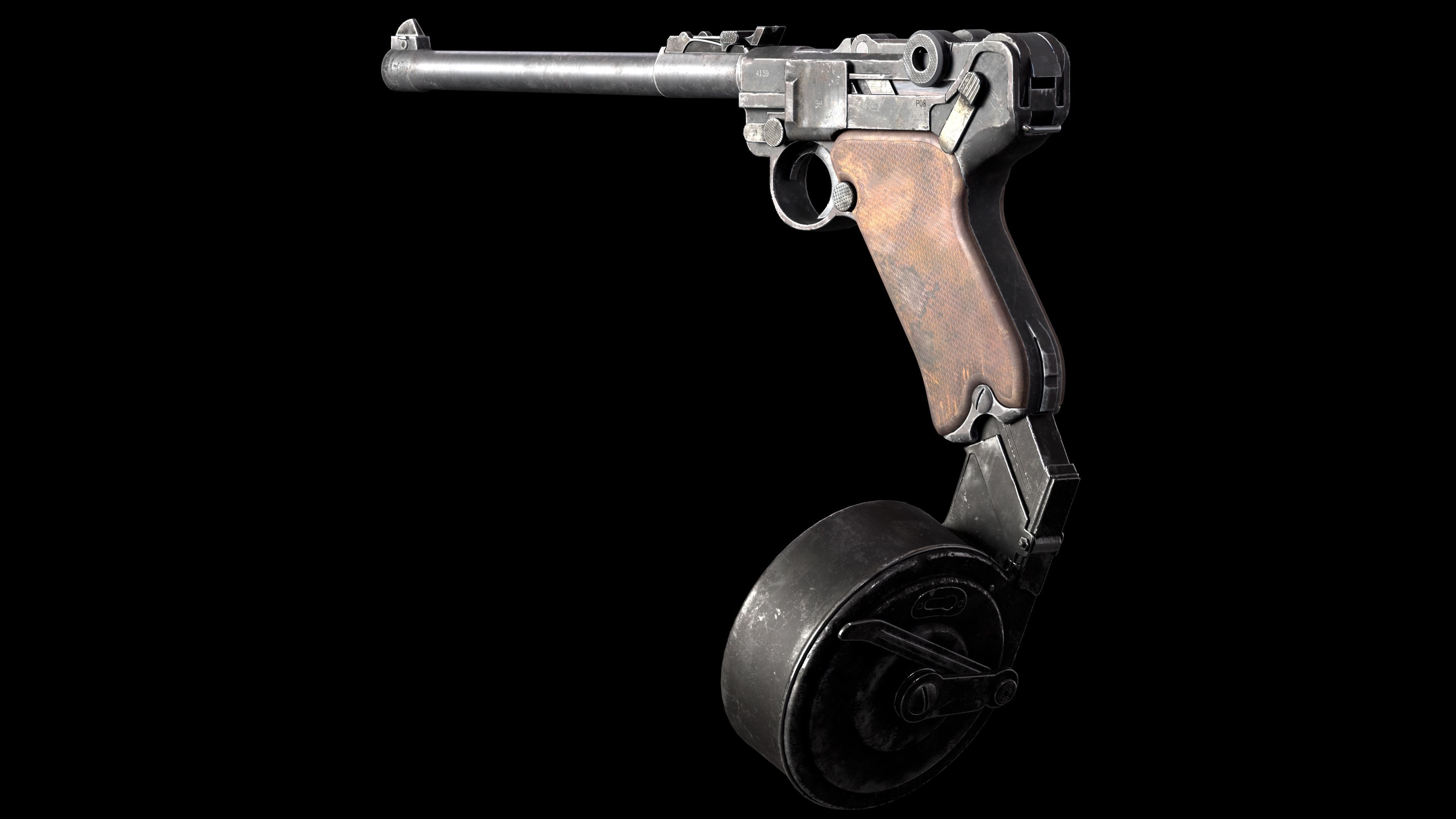 Luger P08 Low-poly 3D model_10