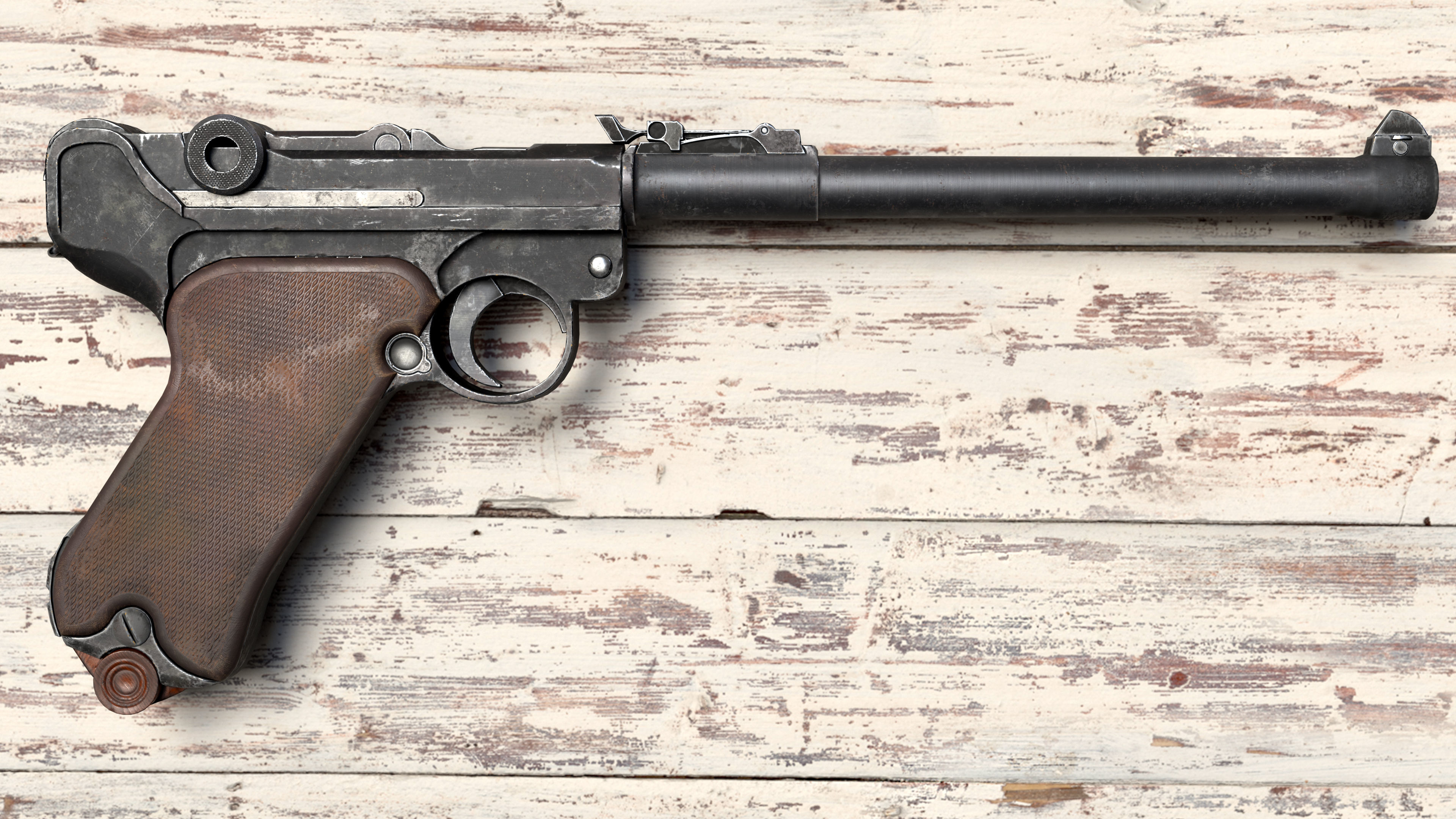 Luger P08 Low-poly 3D model_2