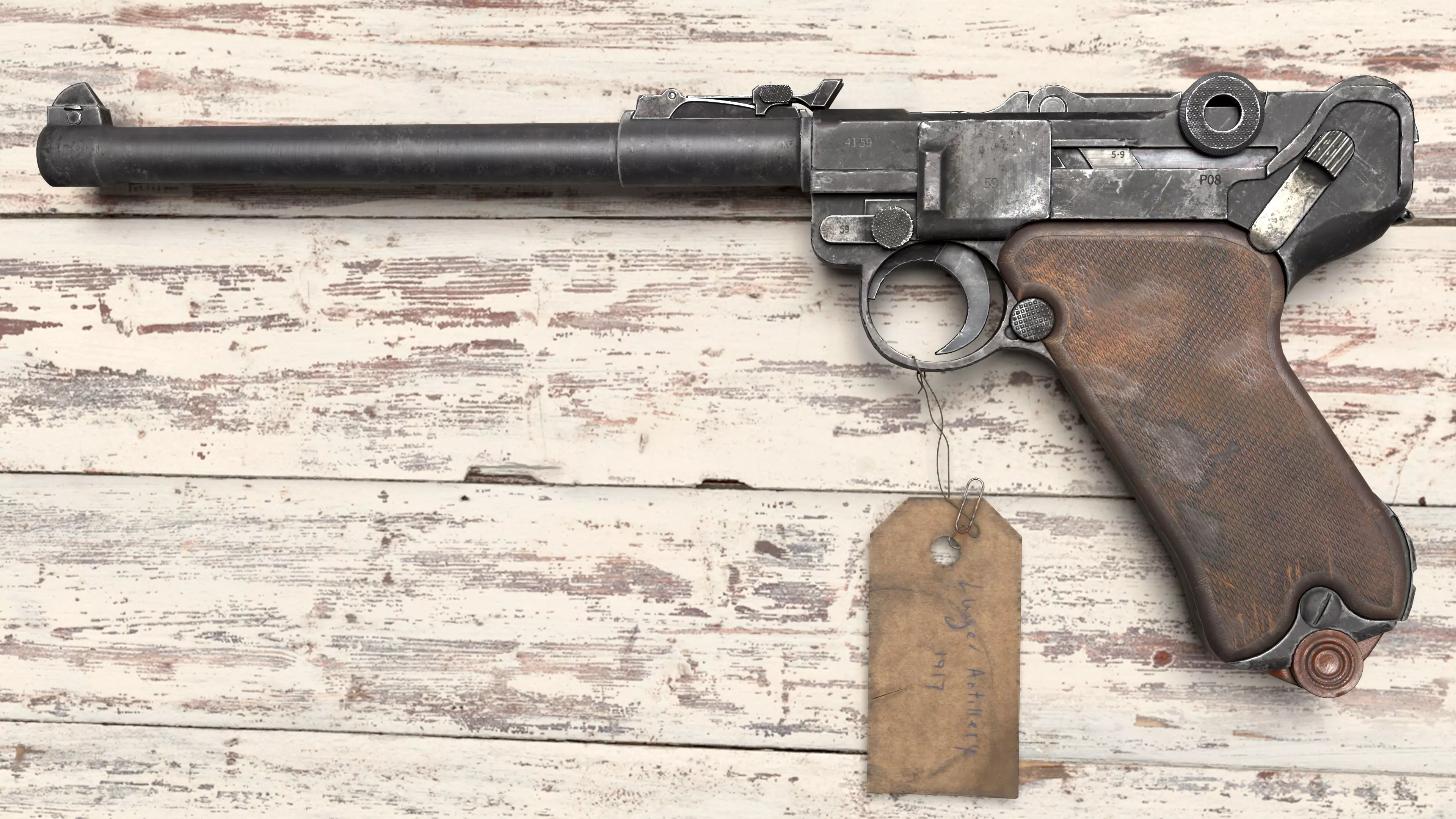 Luger P08 Low-poly 3D model_0