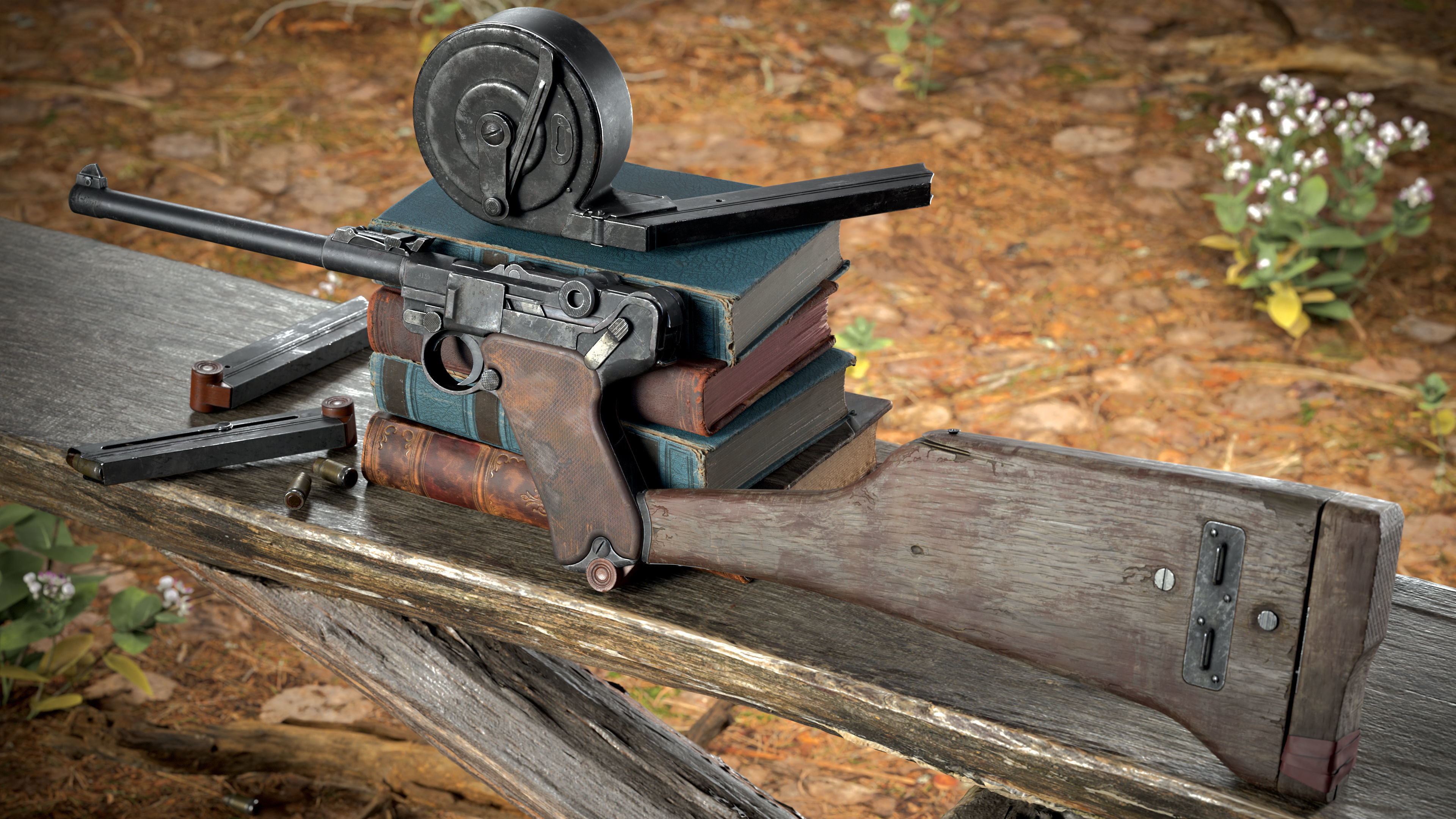 Luger P08 Low-poly 3D model_4