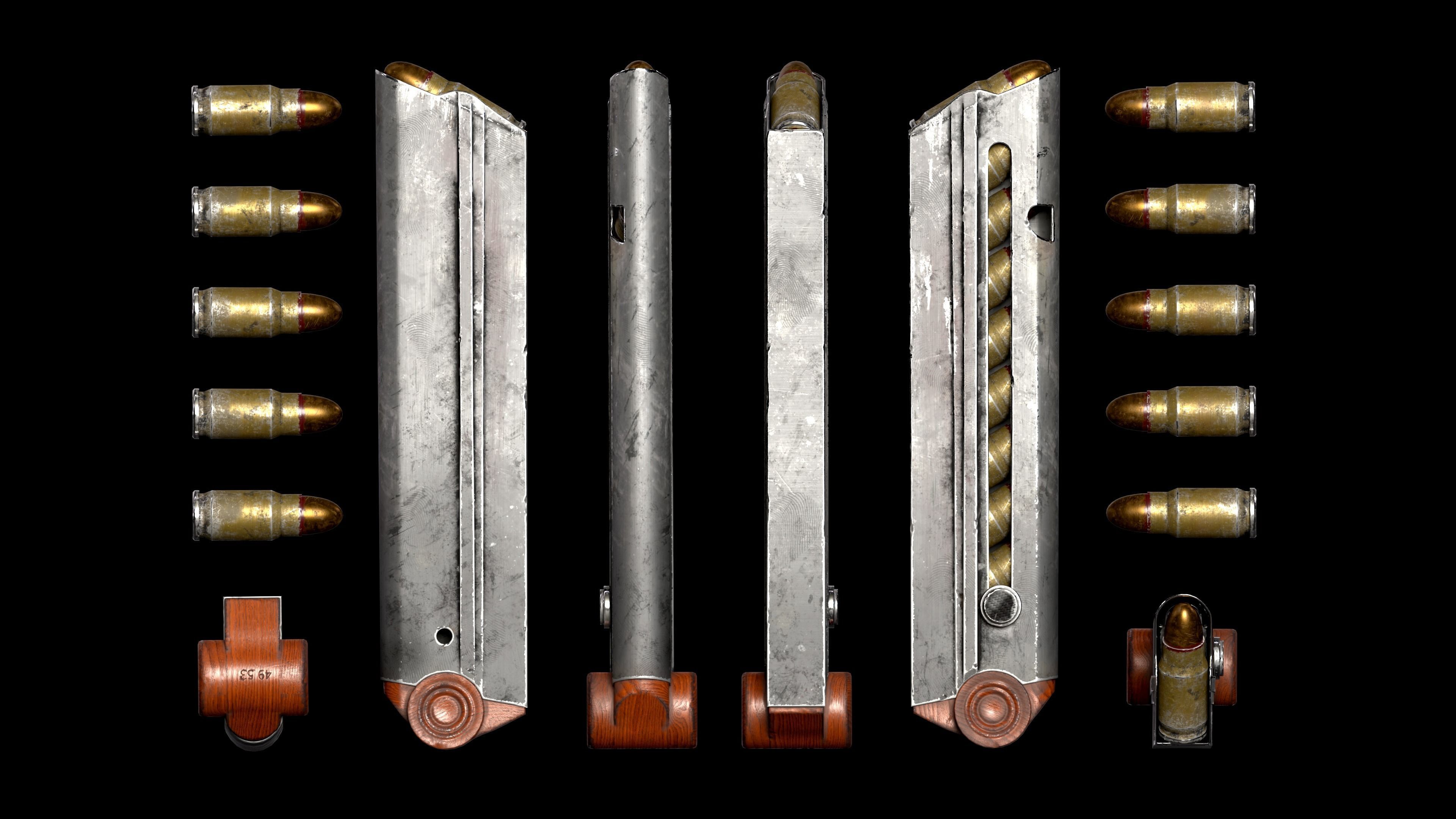 Luger P08 Low-poly 3D model_12