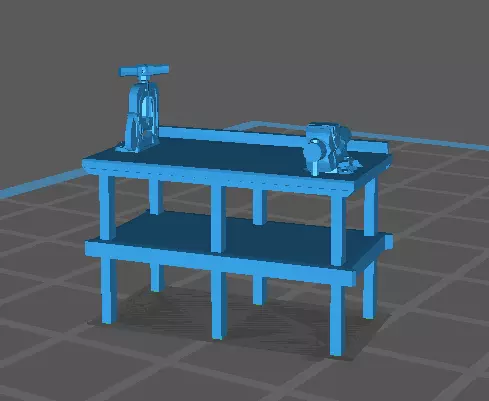 simple work bench Free 3D print model_0
