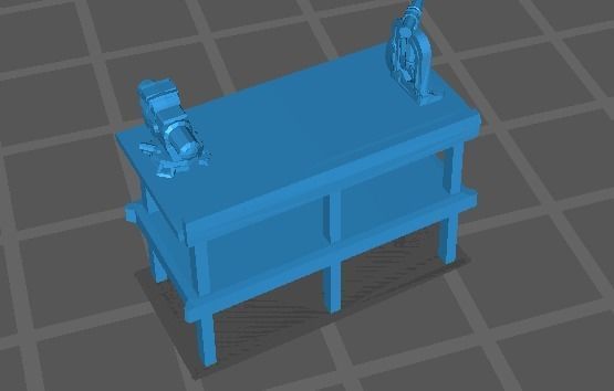 simple work bench Free 3D print model_1