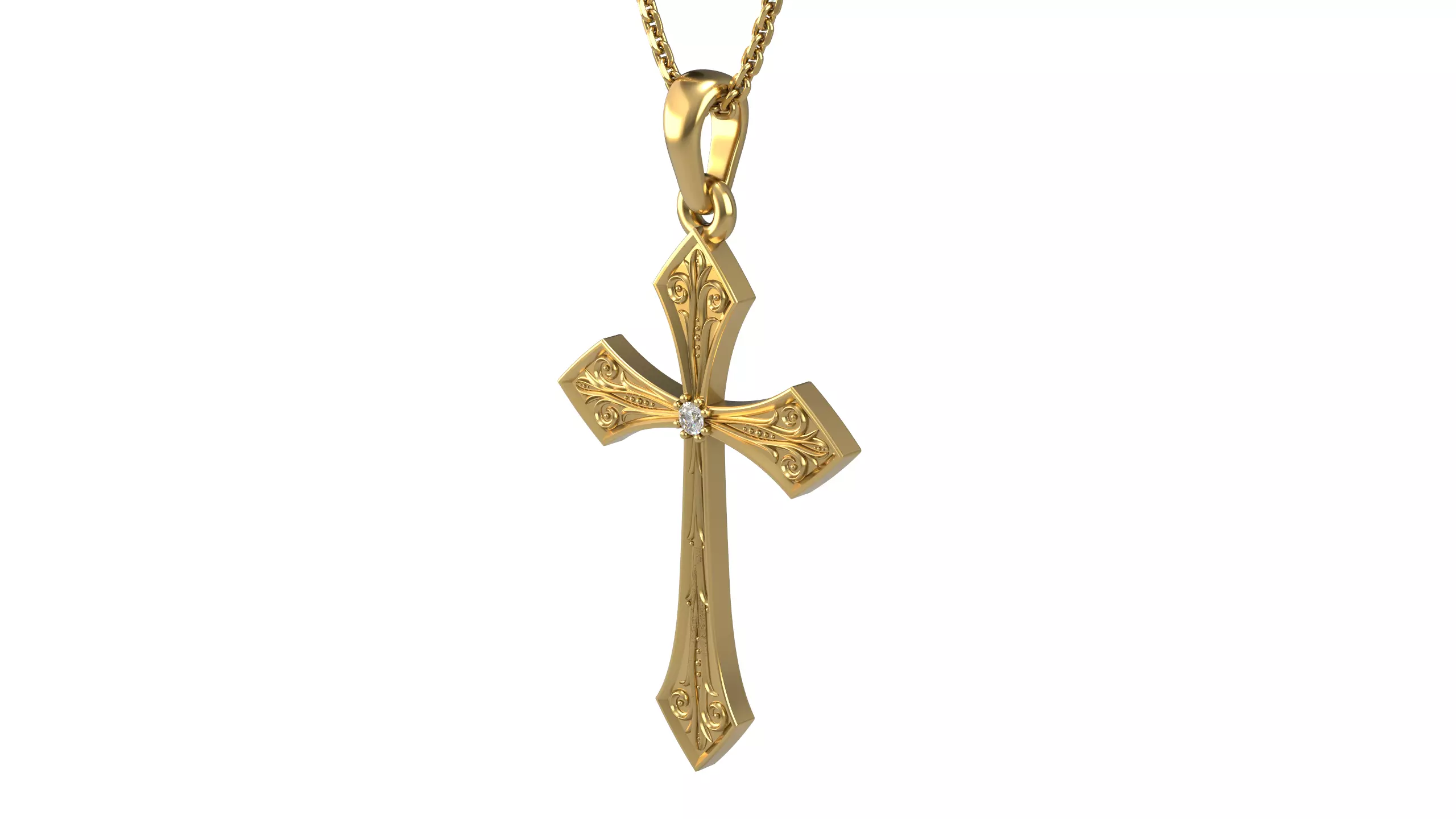 Cross pendant 16 3D print model_0