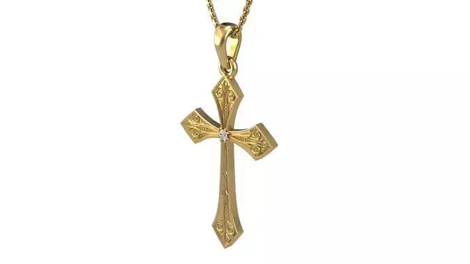 Cross pendant 16 3D print model