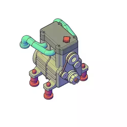 ENGINE MOVING PISTON 3D print model