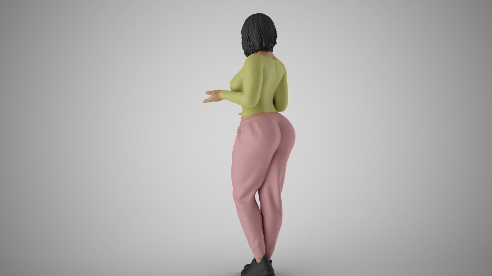 Very Expressive Girl 3D print model_12