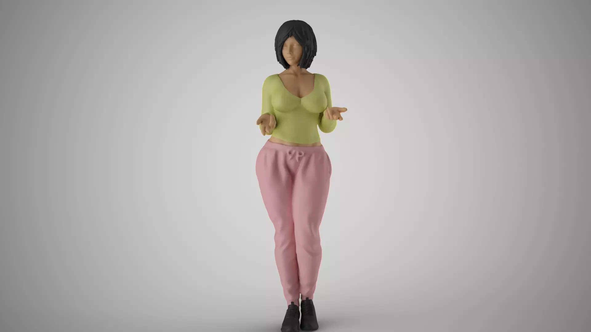Very Expressive Girl 3D print model_0