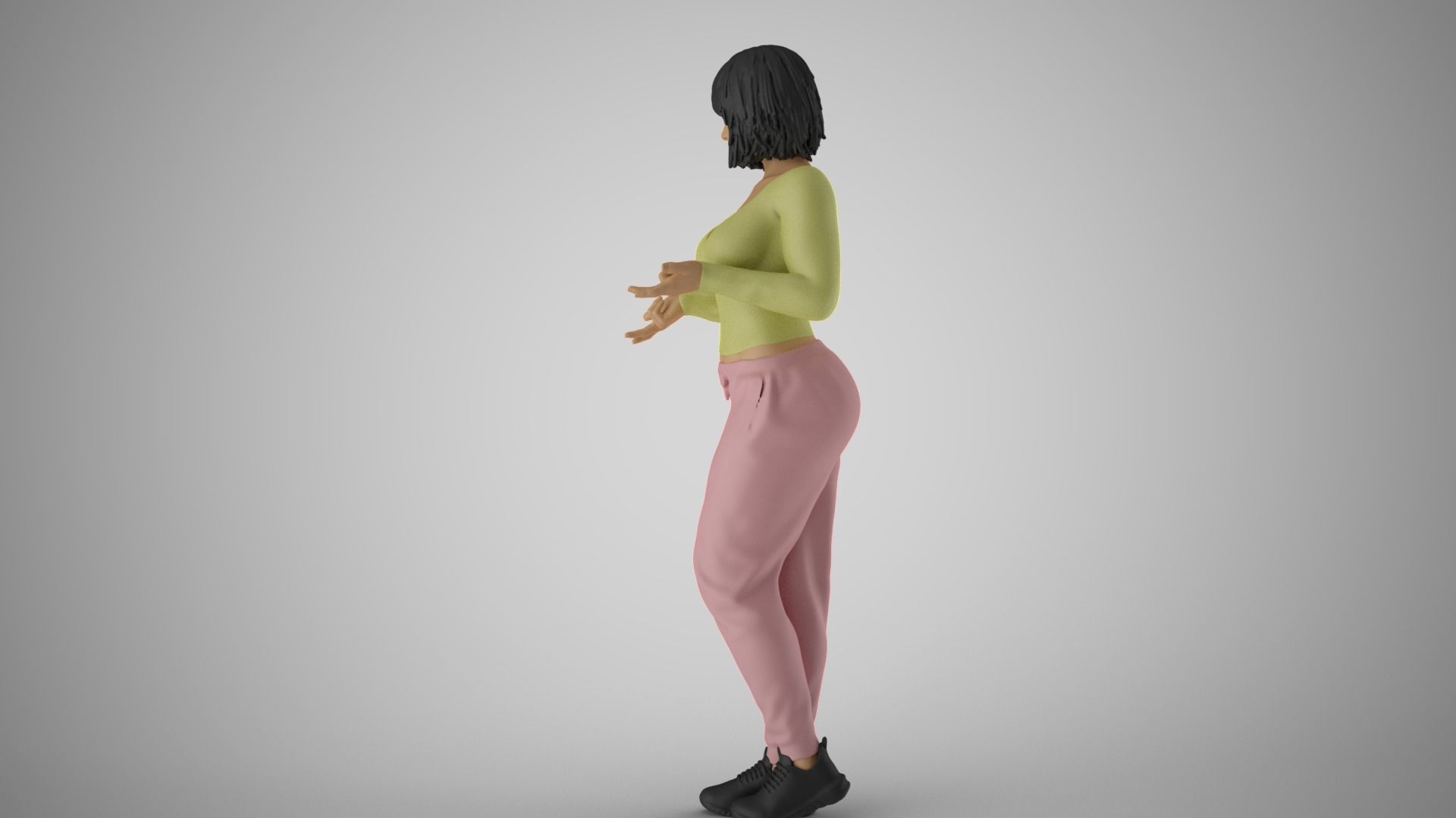 Very Expressive Girl 3D print model_14