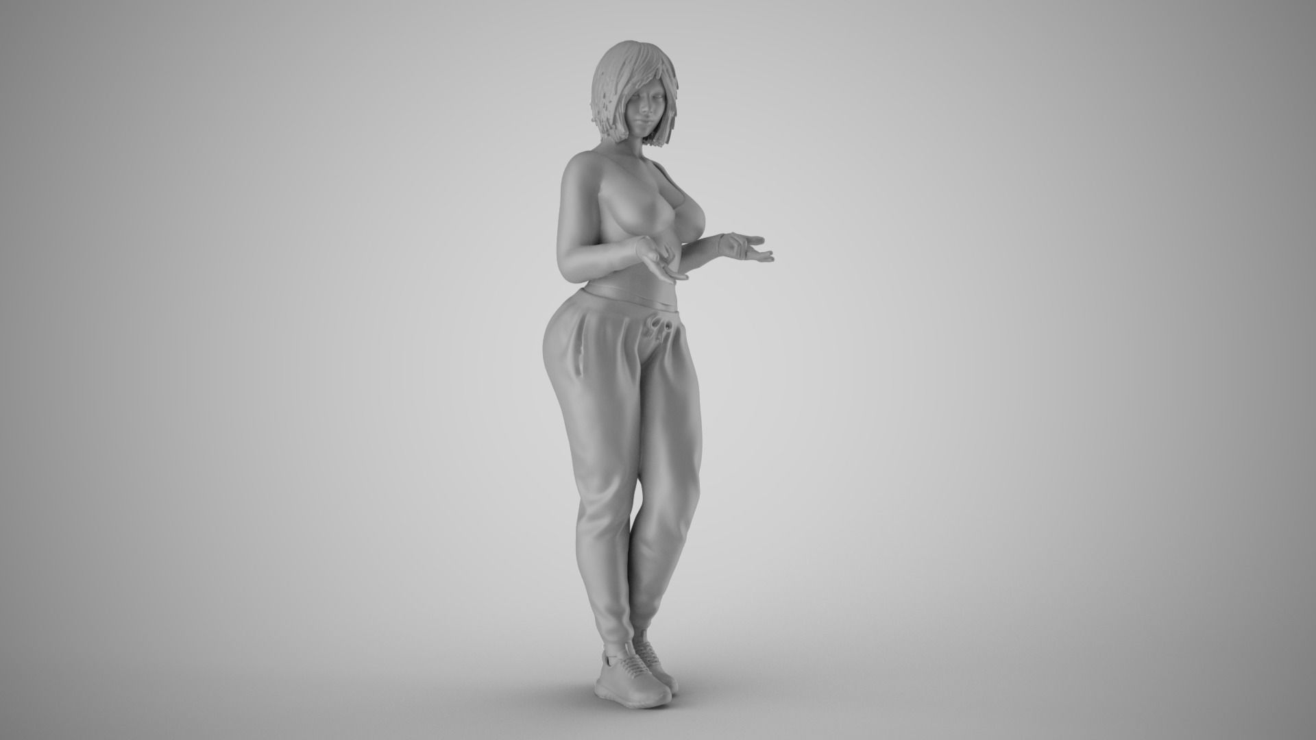 Very Expressive Girl 3D print model_18