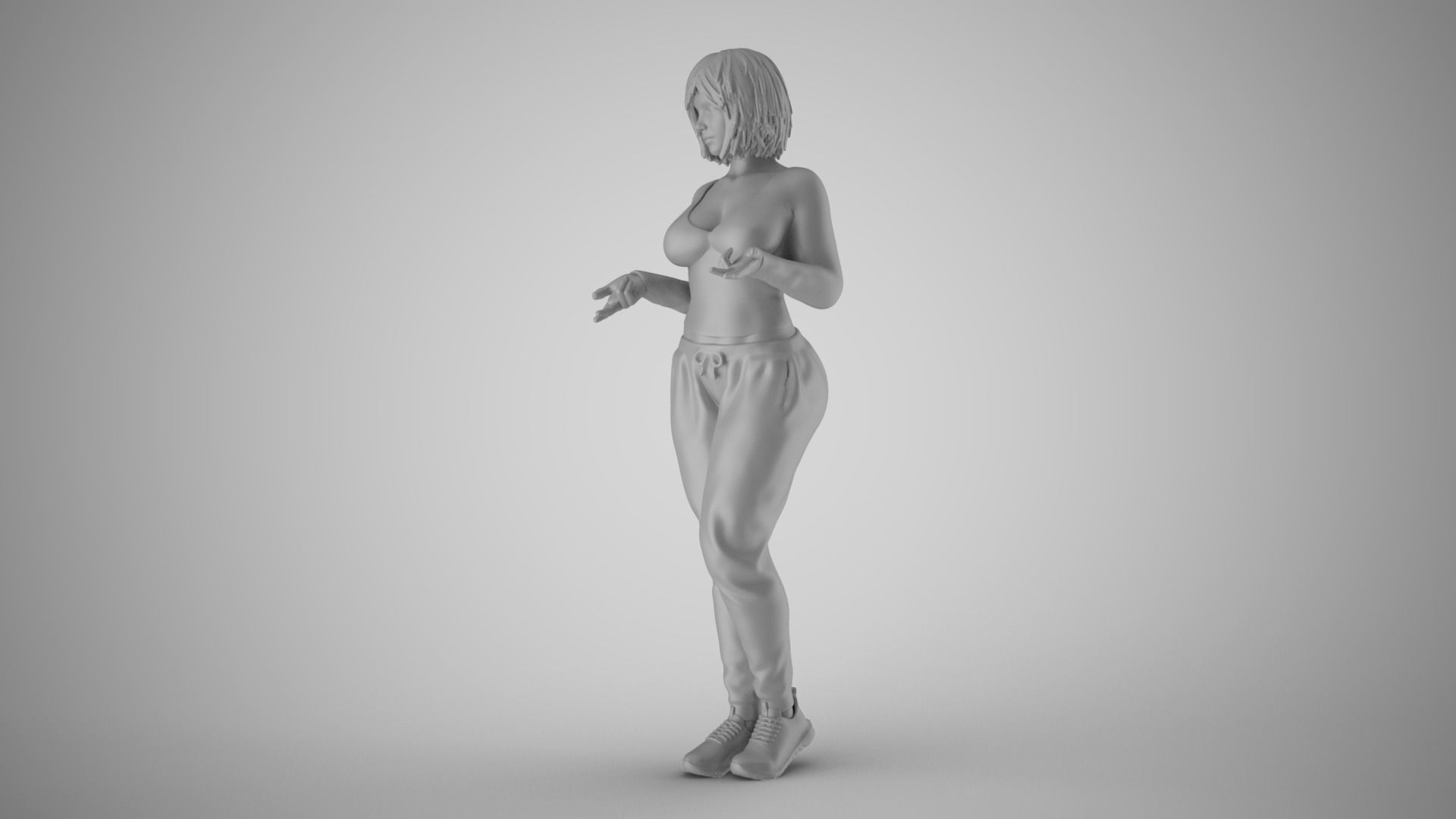 Very Expressive Girl 3D print model_1